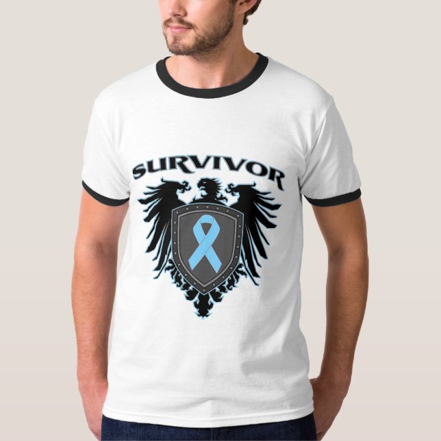 T-shirt Crête de survivant de cancer de la prostate (Devant)