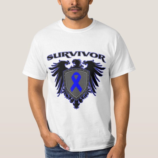 T-shirt Crête de survivant de cancer du colon (Devant)