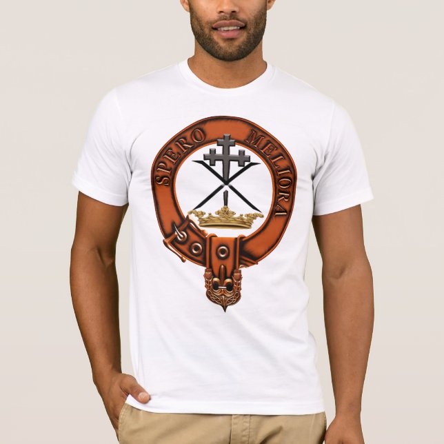 T-shirt Crête et Targe de famille de moffat de clan (Devant)