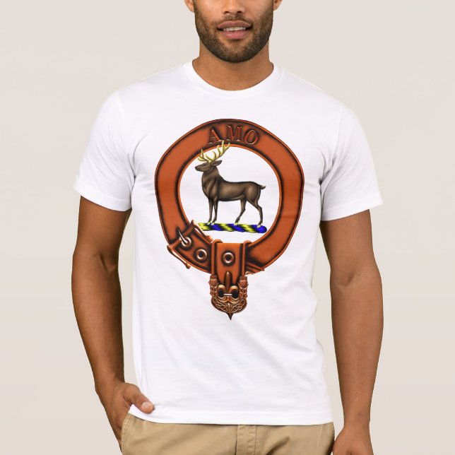 T-shirt Crête et Targe de famille de Scott de clan (Devant)