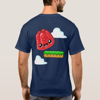 T-shirt Crête joyeuse en gelée rouge avec impression au do