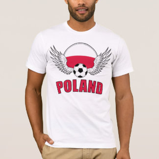 T-shirt Crête polonaise du football (lumière)