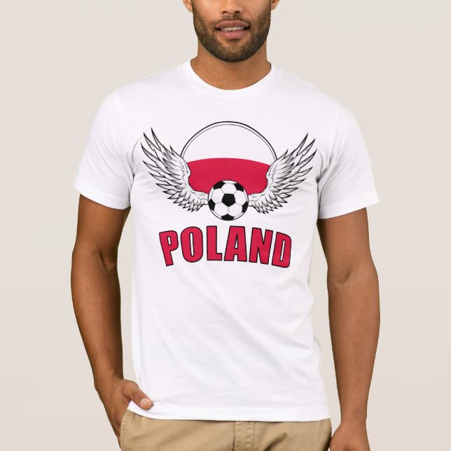 T-shirt Crête polonaise du football (lumière) (Devant)