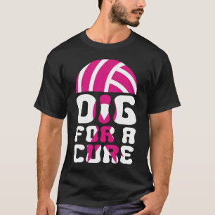 T-shirt Creuse Pour Un Volleyball Cure Octobre Cancer Du S