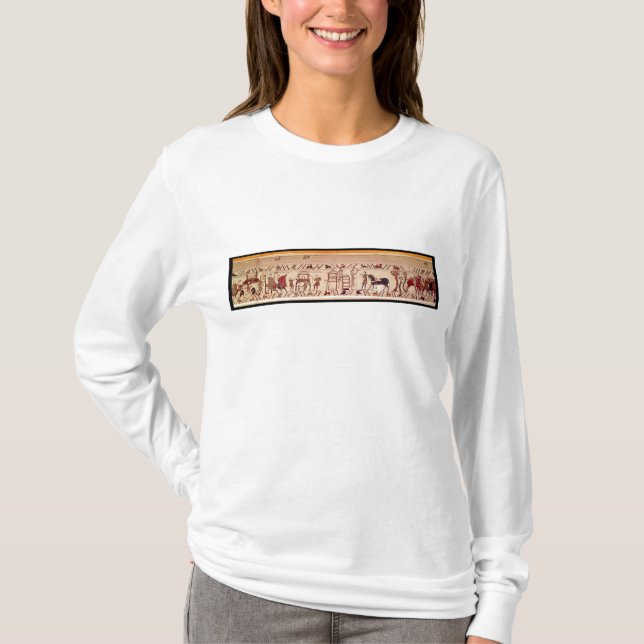 T-shirt Creusement des fortifications pour un camp à (Devant)