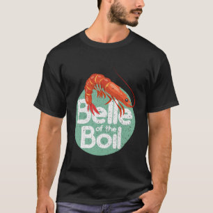 T-shirt Crevettes Belle De L'Ébullition Drôle Femme Retro 