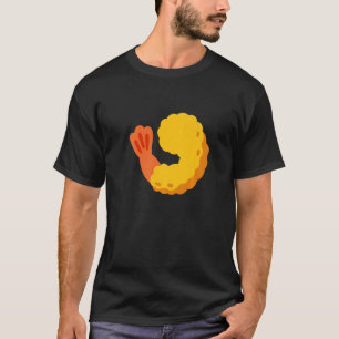 T-shirt Crevettes frites Crevettes Tempura Prawn Costume