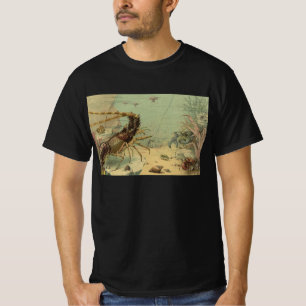 T-shirt Crevettes, Vie sous-marine, Animaux de l'océan vin
