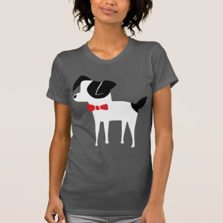 T-shirt Crewneck de chien des femmes pimpantes de presse