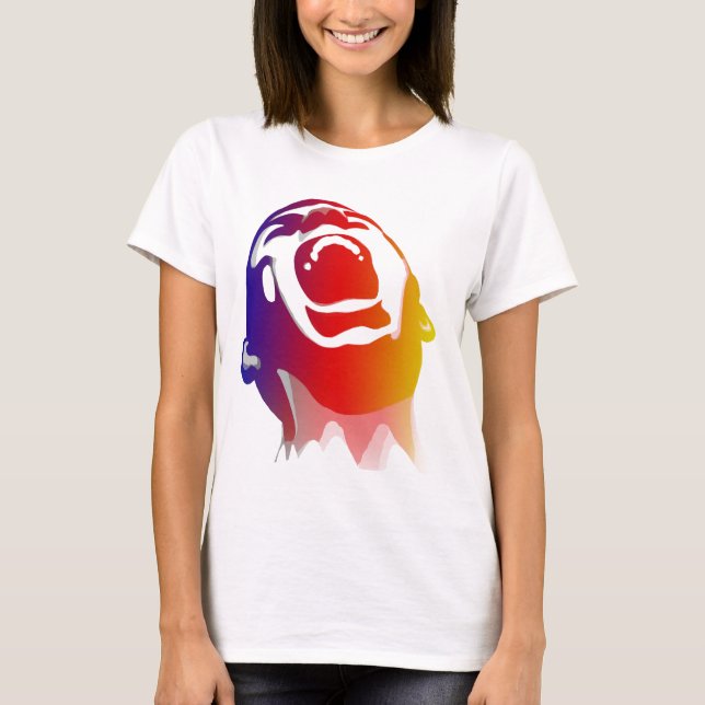 T-shirt Cri perçant coloré (Devant)