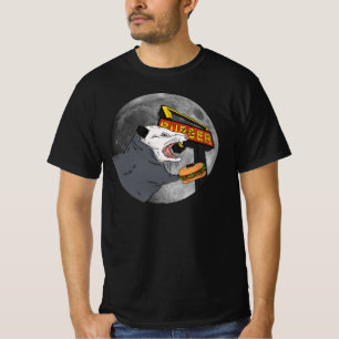 T-shirt Criant Opossum Manger devant la Lune