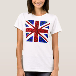 T-shirt cric floral des syndicats, unionjack frais, cric