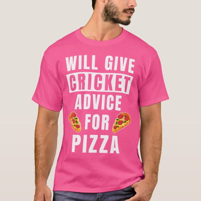 T-shirt Cricket Advice For Pizza Sport Player Coaching Fun (Devant)