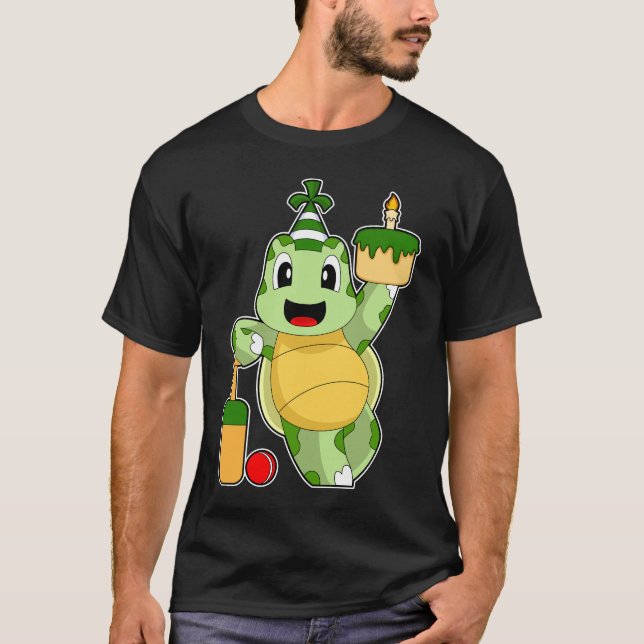 T-shirt Cricket d'anniversaire de la tortue (Devant)