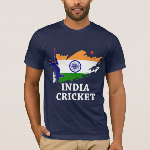 T-shirt Cricket de l'Inde avec le cadeau indien de course
