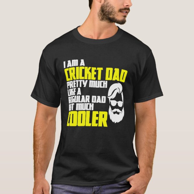 T-shirt Cricket Father's Day Saying Bowler Batsman Cricket (Devant)