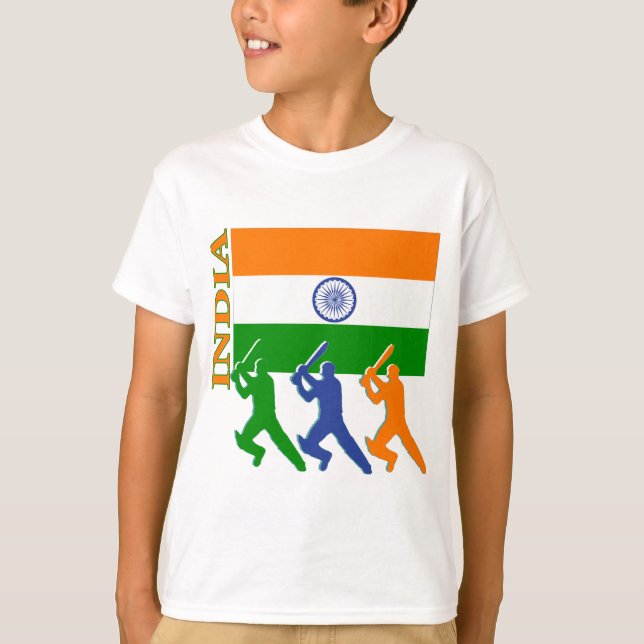 T-shirt Cricket Inde (Devant)