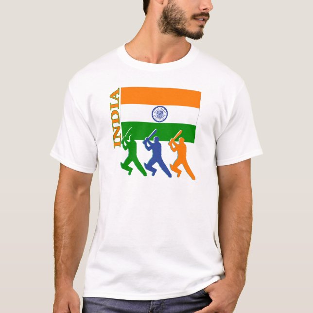 T-shirt Cricket Inde (Devant)