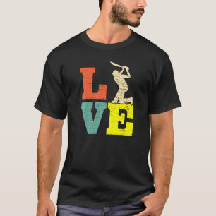 T-shirt Cricket Love Batsman Cricket Players