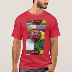 T-shirt Cricket : Red Hard Ball Art Print