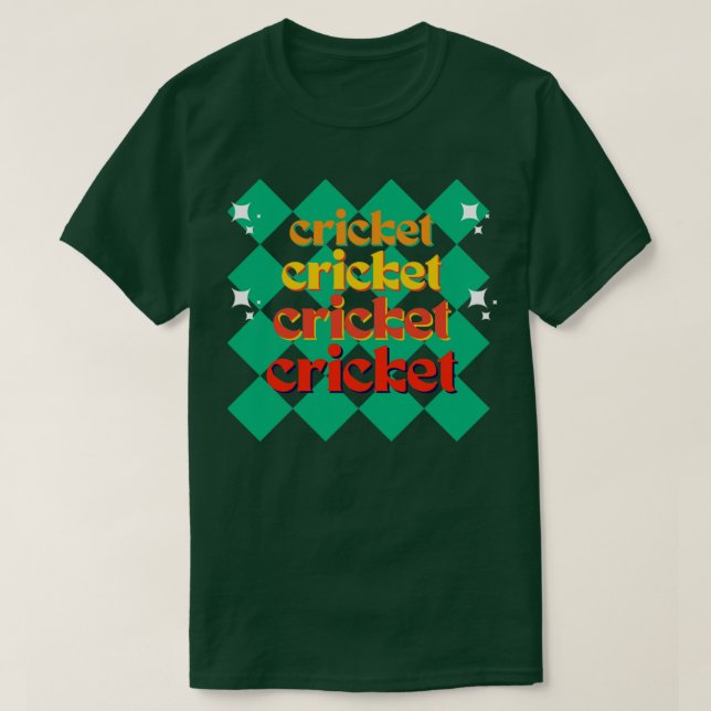 T-shirt Cricket rétro (Design devant)