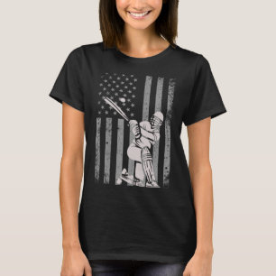 T-shirt Cricket Usa Drapeau Américain Amoureux de Cricket