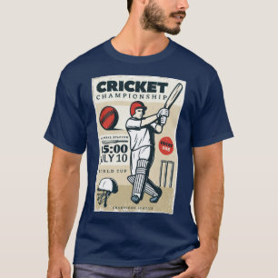 T-shirt cricket vintage1