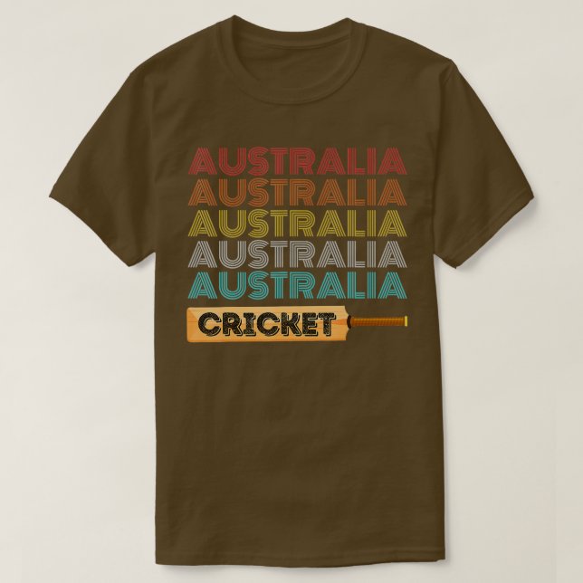 T-shirt Cricket vintage Retro Australia (Design devant)