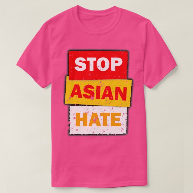 T-shirt Crimes soutien de la communauté asiatique Stop Asi (Design devant)