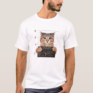 T-shirt Criminel Canapé De Chat Tir De Mug De Capture De C