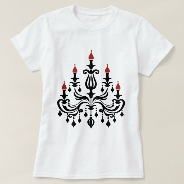 T-shirt "Crimson Flame Chandelier" (Design devant)