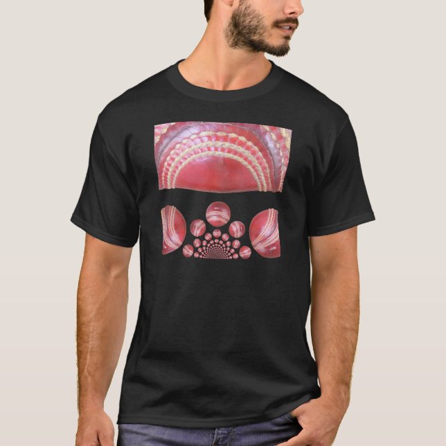 T-shirt Crimson Spin - Une Belle Balle Rouge De Cricket Ar (Devant)