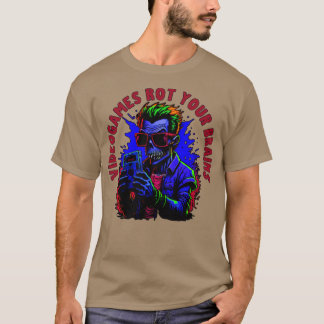 T-shirt Crimson Videogames pourrir votre cerveau zombie