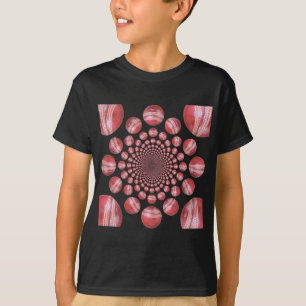 T-shirt Crimson Vortex : Belle Balle de Cricket Rouge