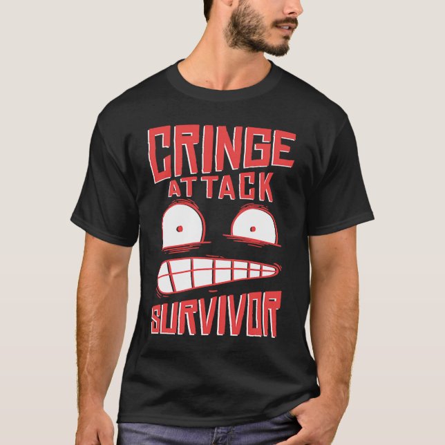 T-shirt Cringe expression Gen Z mème phrases Cringe (Devant)