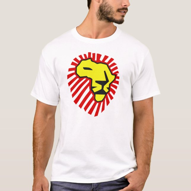 T-shirt Crinière rouge de lion jaune cette fois pour la (Devant)