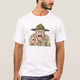T-shirt Cris fâchés de sergent instructeur d'armée de