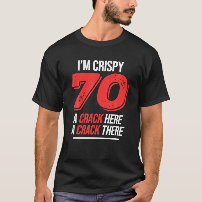 T-shirt Crispy 70E Anniversaire 70 Ans Hommes Femmes Cris  (Devant)