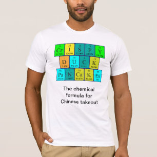T-shirt Crispy Duck Pancakes chemise de mot de table pério
