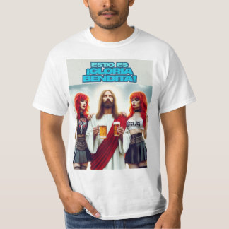 T-shirt Cristo disfrutando con amigas metaleras