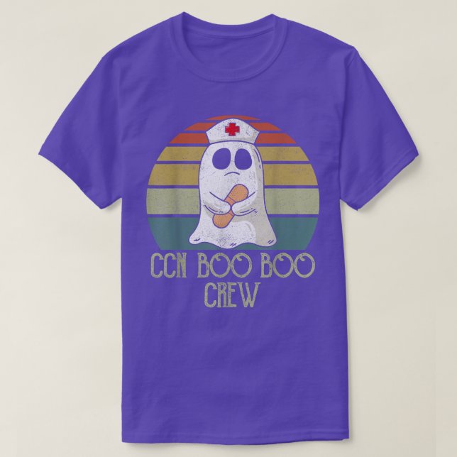 T-shirt Critical Care Nurse Boo Boo Crew Shirts, Nursing H (Design devant)