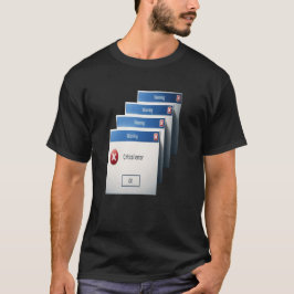 T-shirt Critical Error — Retro Windows Warning Boxes Graph