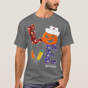 T-shirt CRNA Nurse Love Nurse Life Halloween Citrouille Co
