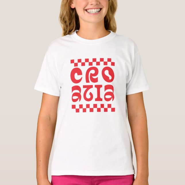 T-shirt Croatia country logo design (Devant)