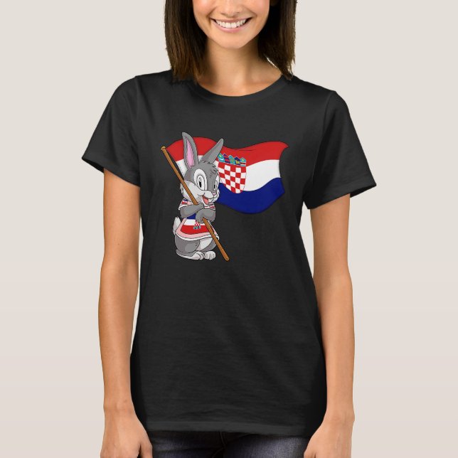 T-shirt Croatia Rabbit (Devant)