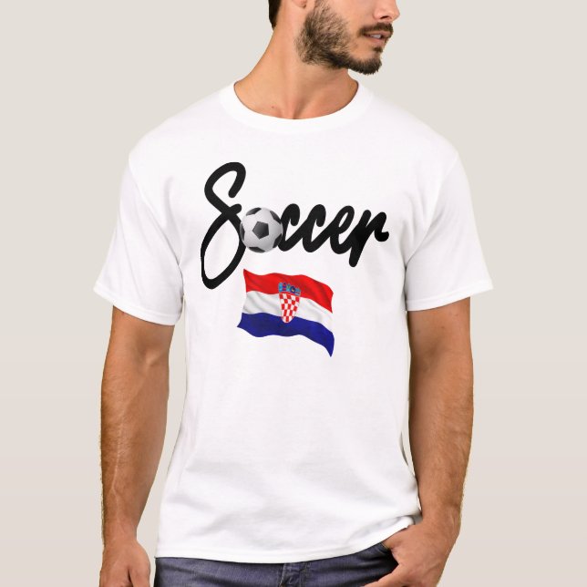 T-shirt Croatia Soccer - Croatian Flag (Devant)