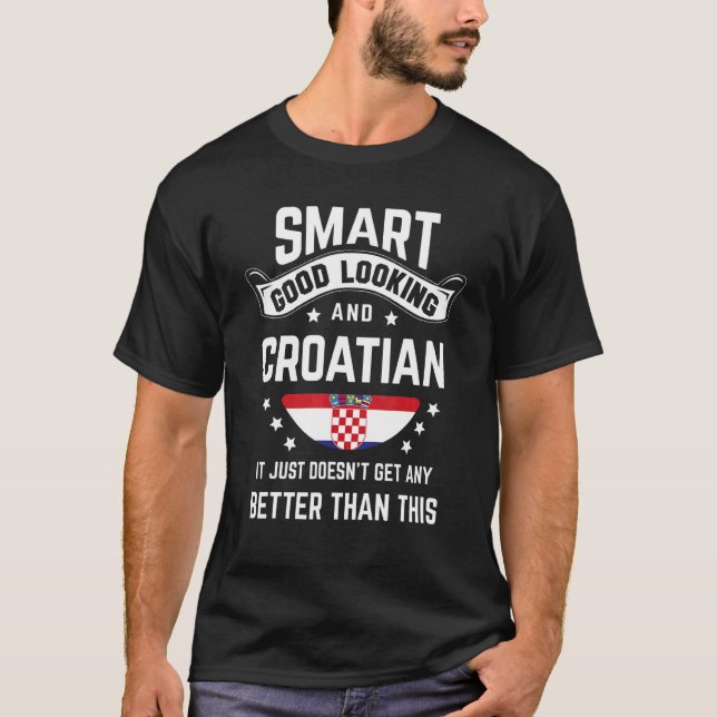 T-shirt Croatian Flag Native Pride  Croatia Croatian Roots (Devant)