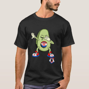 T-shirt Croatie Avocat Dabbing Drapeau Croate Hrvatska Soc