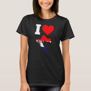 T-shirt Croatie Drapeau pour Croatie I Love Croatie