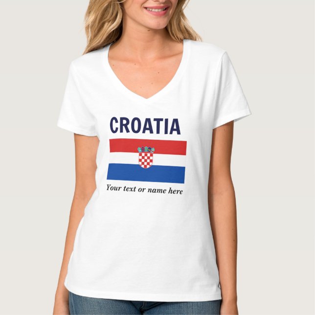 T-shirt Croatie modèle à personnaliser (Devant)